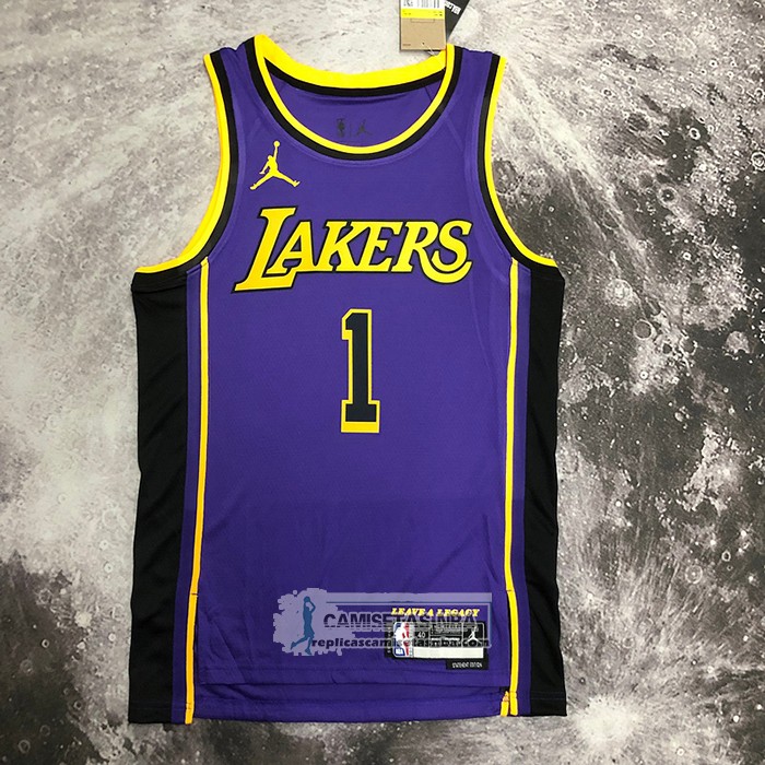 Camiseta Los Angeles Lakers D'Angelo Russell NO 1 Statement 2022-23 Violeta